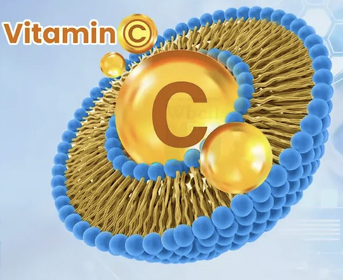 Liposomale vitamine C met verbeterde biologische beschikbaarheid voor vaste dranken in poeder en vloeibare druppel